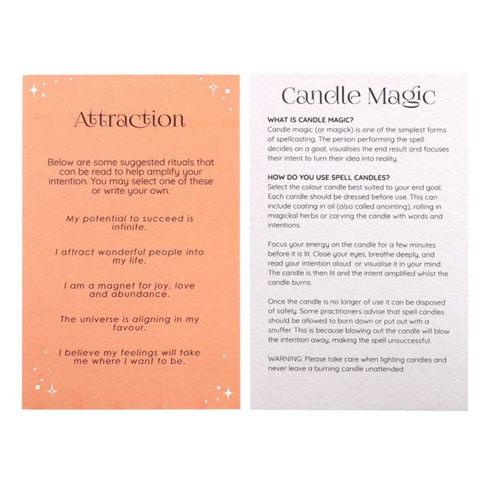 Pack of 12 Attraction Spell Candles Candles Secret Halo 