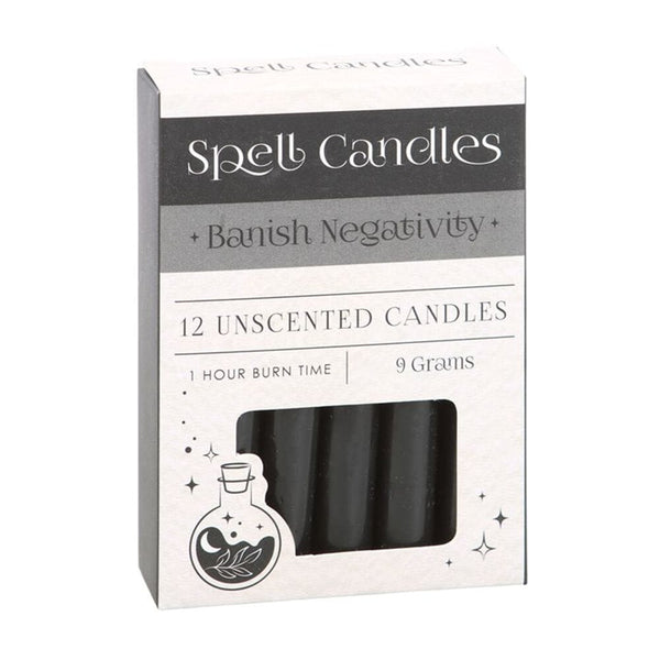 Pack of 12 Banish Negativity Spell Candles Candles Secret Halo 