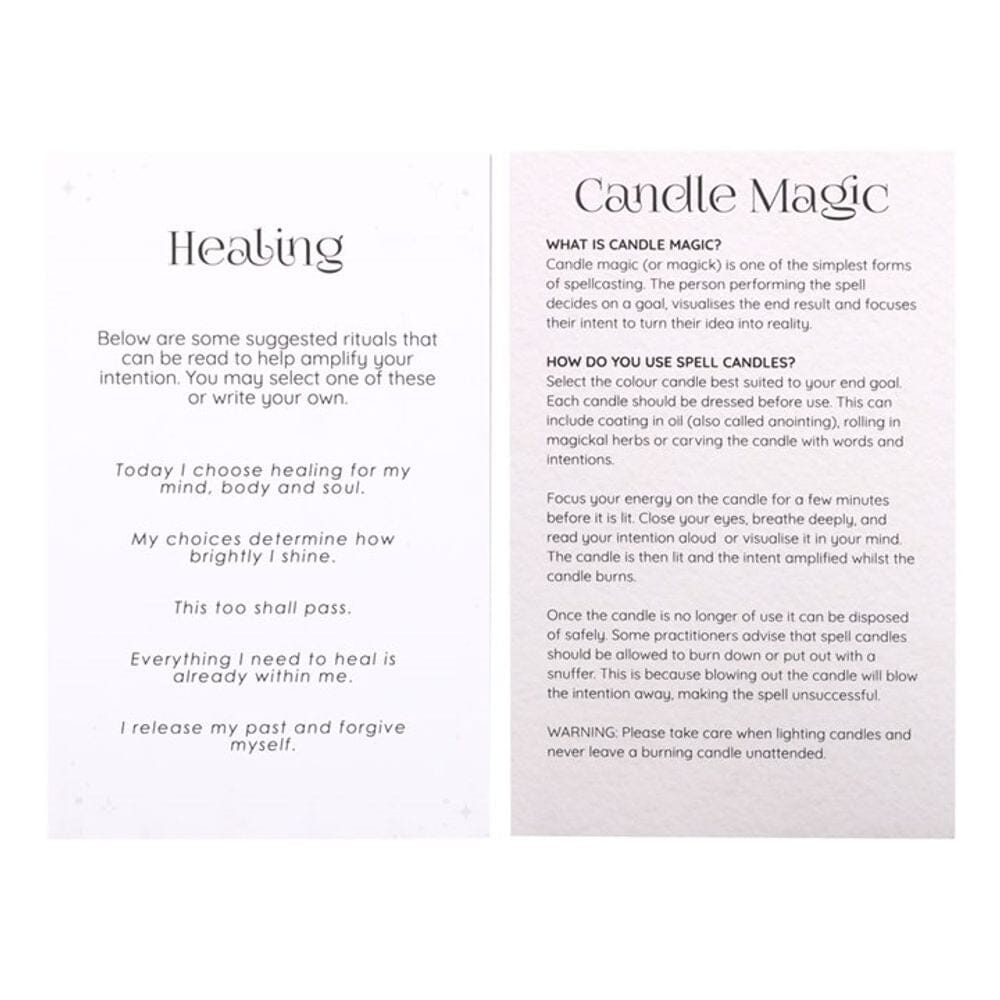 Pack of 12 Healing Spell Candles Candles Secret Halo 