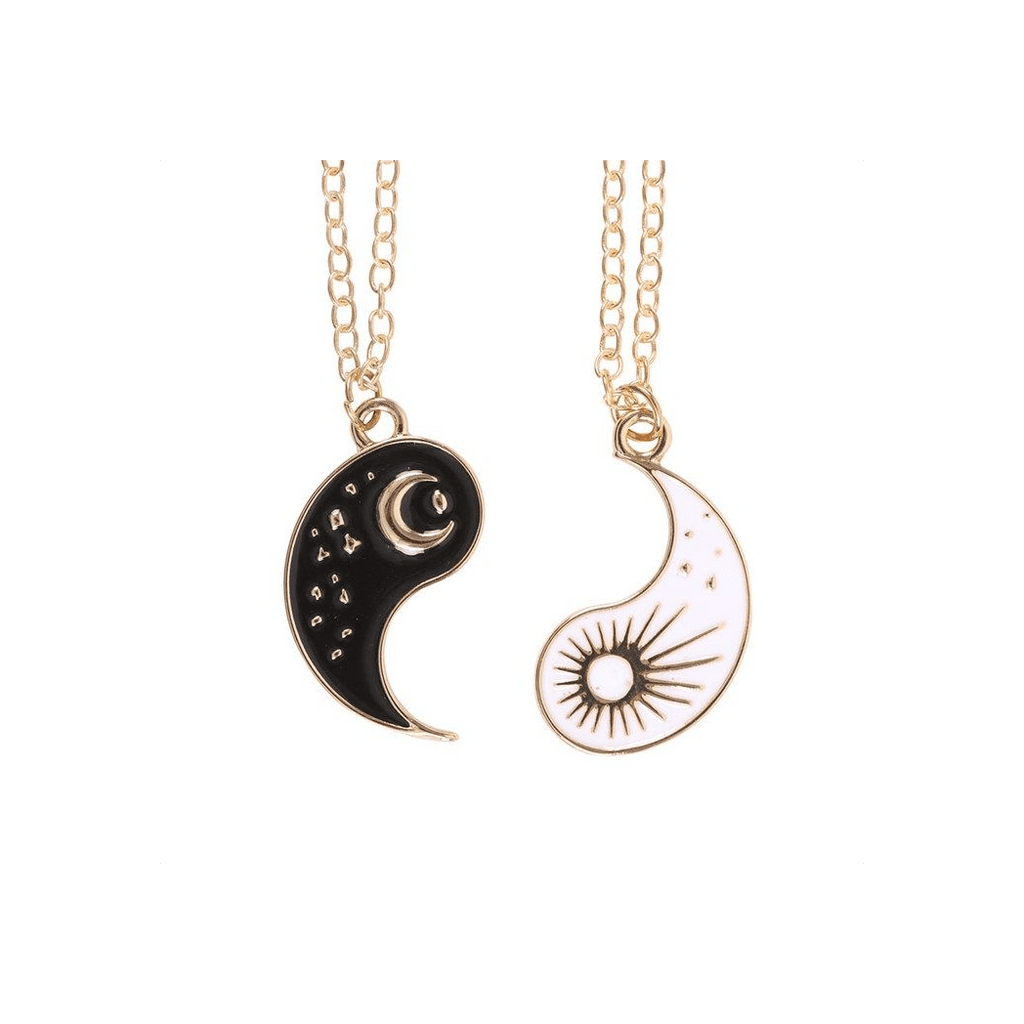 Pair of Yin Yang Best Friend Pendant Necklaces Necklaces & Pendants Secret Halo 