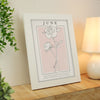 Personalised Birth Flower Framed Print Prints Secret Halo June 