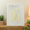 Personalised Birth Flower Framed Print Prints Secret Halo March 