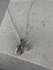 Personalised Birthstone Teardrop Silver Necklace Necklaces & Pendants Secret Halo 