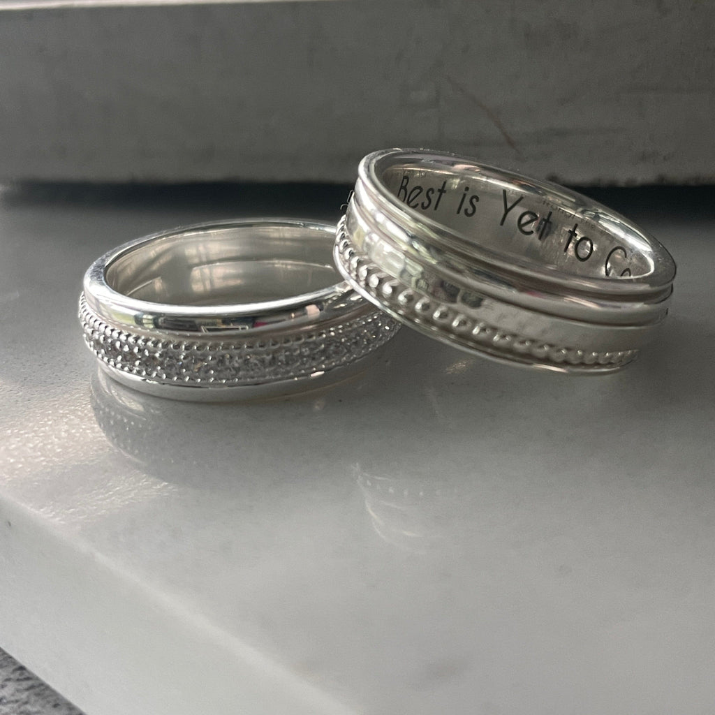 Personalised Chunky Spinner Ring Rings Secret Halo 