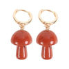 Red Jasper Crystal Mushroom Earrings Earrings Secret Halo 