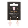 Rose Quartz Crystal Mushroom Earrings Earrings Secret Halo 