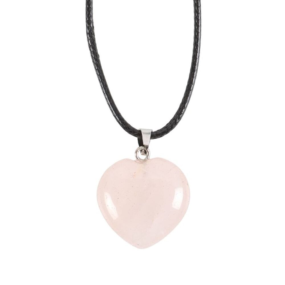 Rose Quartz Healing Crystal Heart Necklace Necklaces & Pendants Secret Halo 