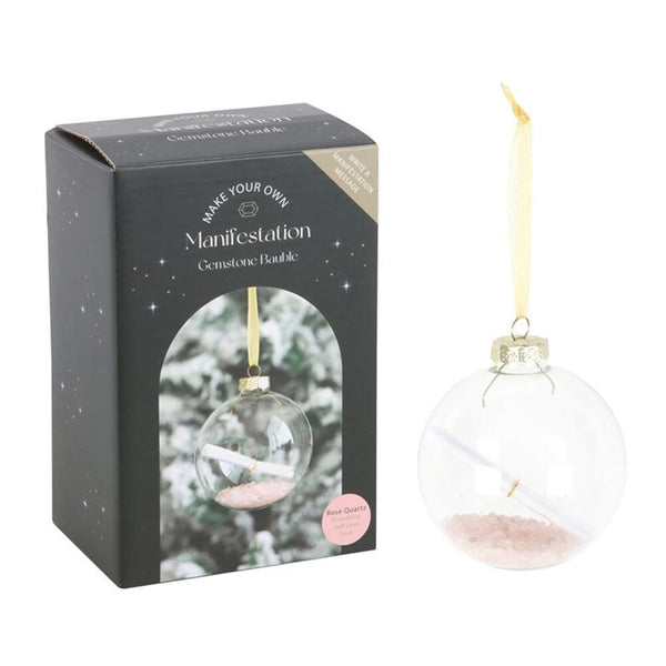 Rose Quartz Manifestation Christmas Bauble Kit Christmas Tree Decorations Secret Halo 