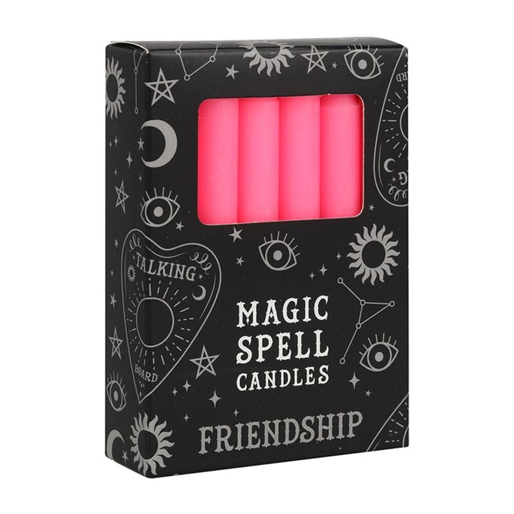 Set of 12 Pink 'Friendship' Spell Candles Candles Secret Halo 