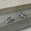 Silver Four Leaf Clover Studs Earrings Secret Halo 