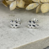 Silver Four Leaf Clover Studs Earrings Secret Halo 