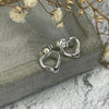 Silver Heart Studs Earrings Secret Halo 