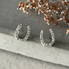 Silver Horseshoe Stud Earrings Earrings Secret Halo 