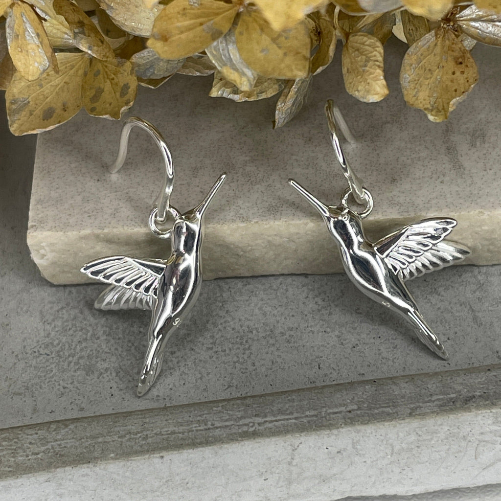 Silver Hummingbird Earrings Earrings Secret Halo 