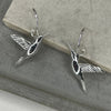 Silver Hummingbird Earrings Earrings Secret Halo 