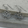 Silver Lotus Earrings Earrings Secret Halo 