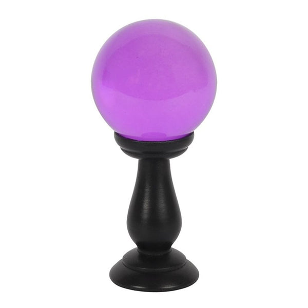 Small Purple Crystal Ball on Stand Decor Secret Halo 