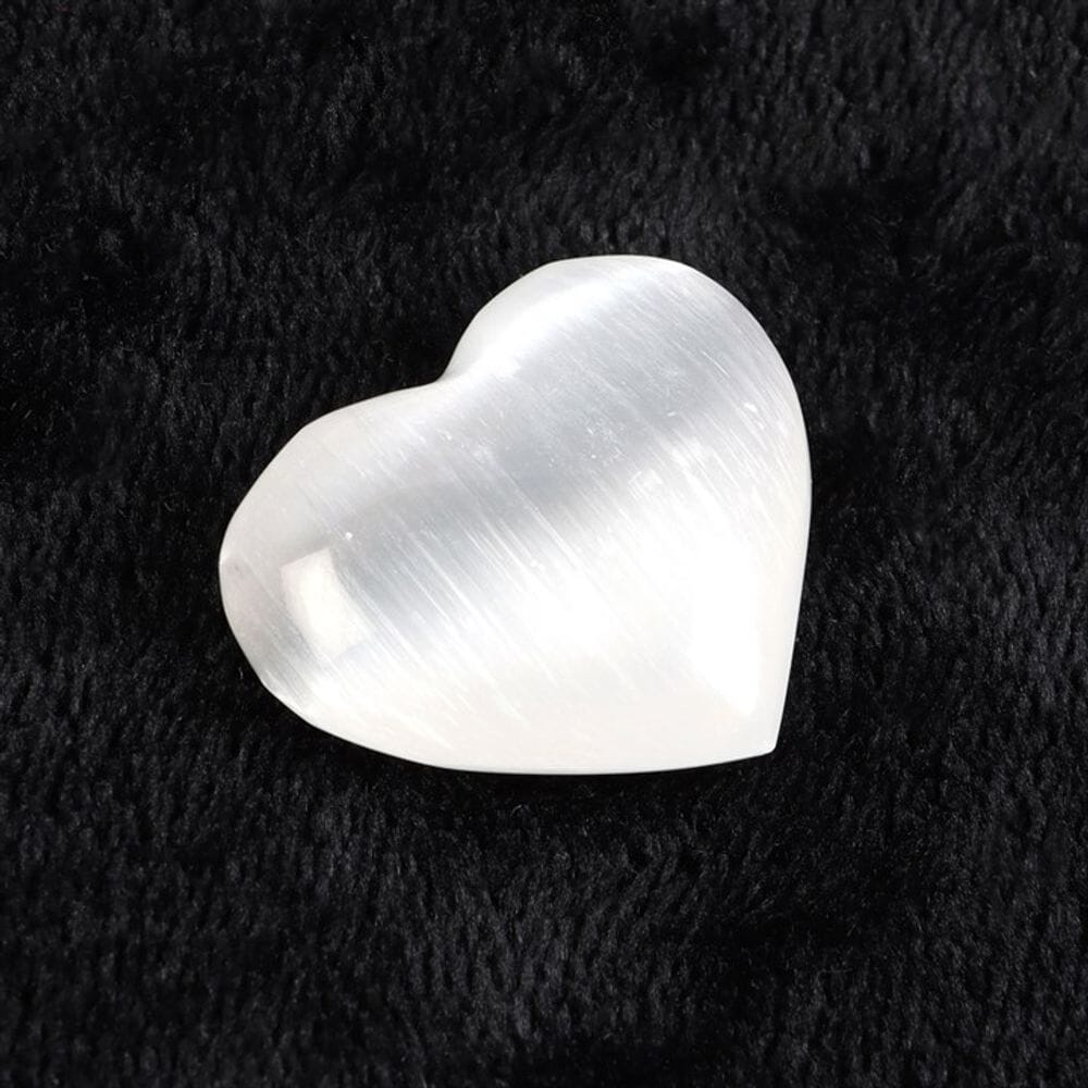 Small Selenite Crystal Heart Crystals Secret Halo 