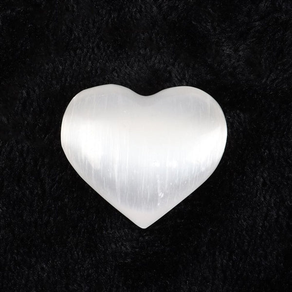 Small Selenite Crystal Heart Crystals Secret Halo 