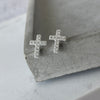 Sparkly Cross Studs Earrings Secret Halo 