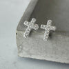 Sparkly Cross Studs Earrings Secret Halo 