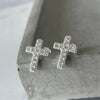 Sparkly Cross Studs Earrings Secret Halo 