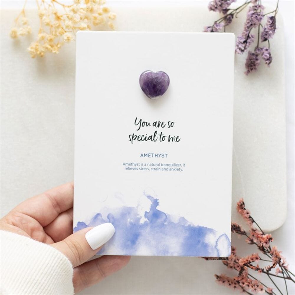 Special To Me Amethyst Crystal Heart Greeting Card Cards Secret Halo 