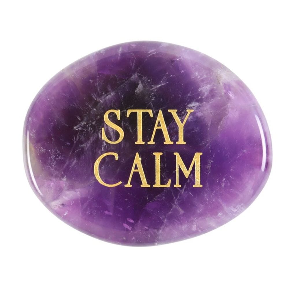 Stay Calm Amethyst Crystal Palm Stone Crystals Secret Halo 