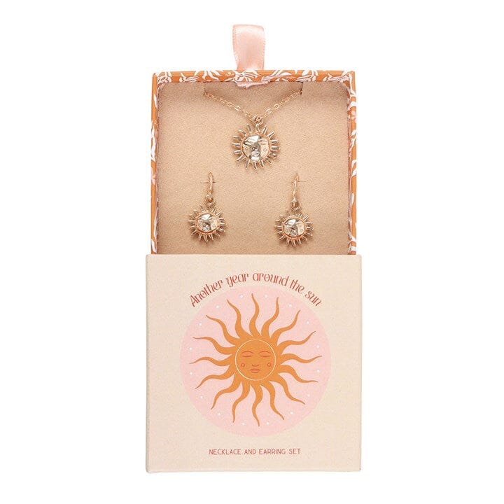 Sun Earring and Necklace Set Necklaces & Pendants Secret Halo 