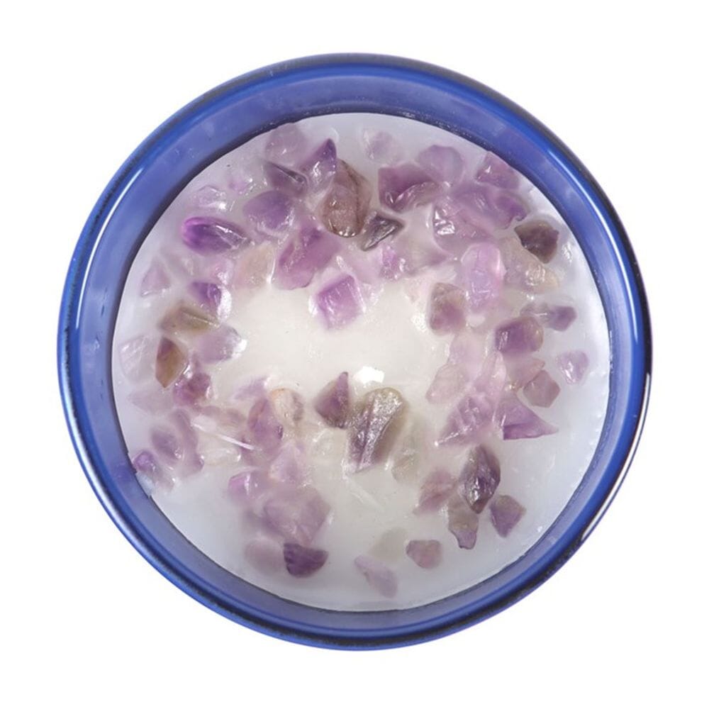 The Moon Amethyst Crystal Chip Candle Candles Secret Halo 