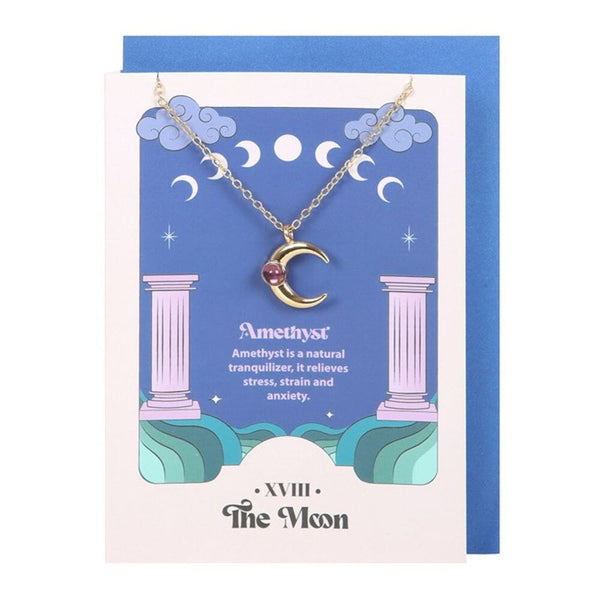 The Moon Celestial Amethyst Necklace Card Necklaces & Pendants Secret Halo 