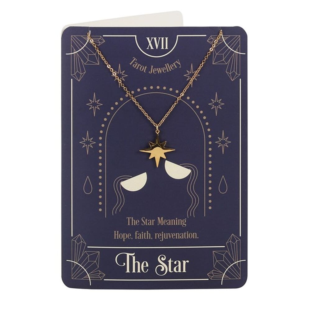 The Star Tarot Necklace on Greeting Card Cards N/A 
