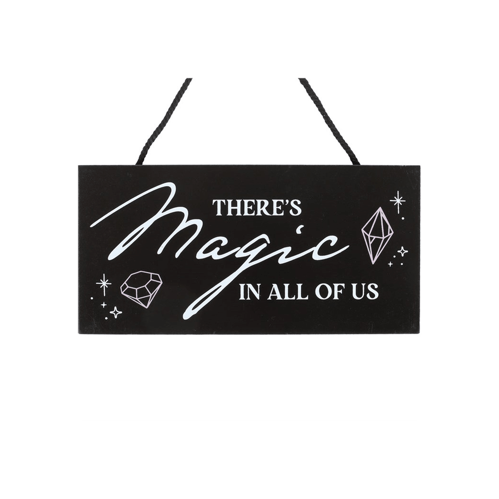 There's Magic in All of Us Witchy Hanging Sign Decor Secret Halo 