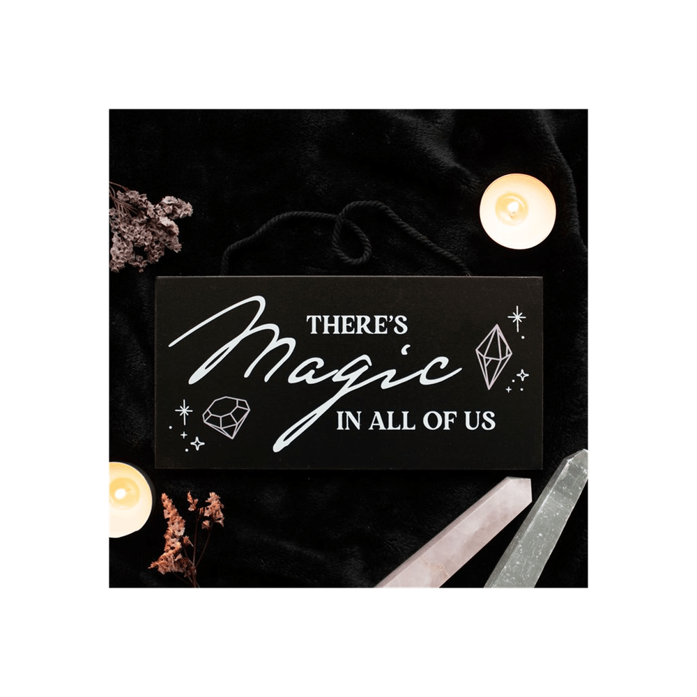 There's Magic in All of Us Witchy Hanging Sign Decor Secret Halo 