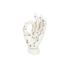 White Palmistry Hand Ornament Decor Secret Halo 