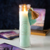 White Sage Tube Candle with Clear Quartz Crystals Candles Secret Halo 