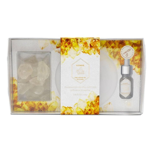 Yellow Citrine Crystal Oil Diffuser Tray Home Fragrance Secret Halo 