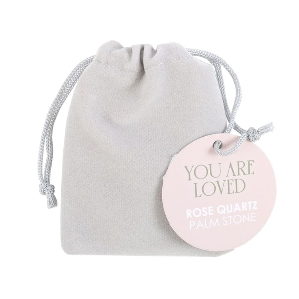 You Are Loved Rose Quartz Crystal Palm Stone Crystals Secret Halo 