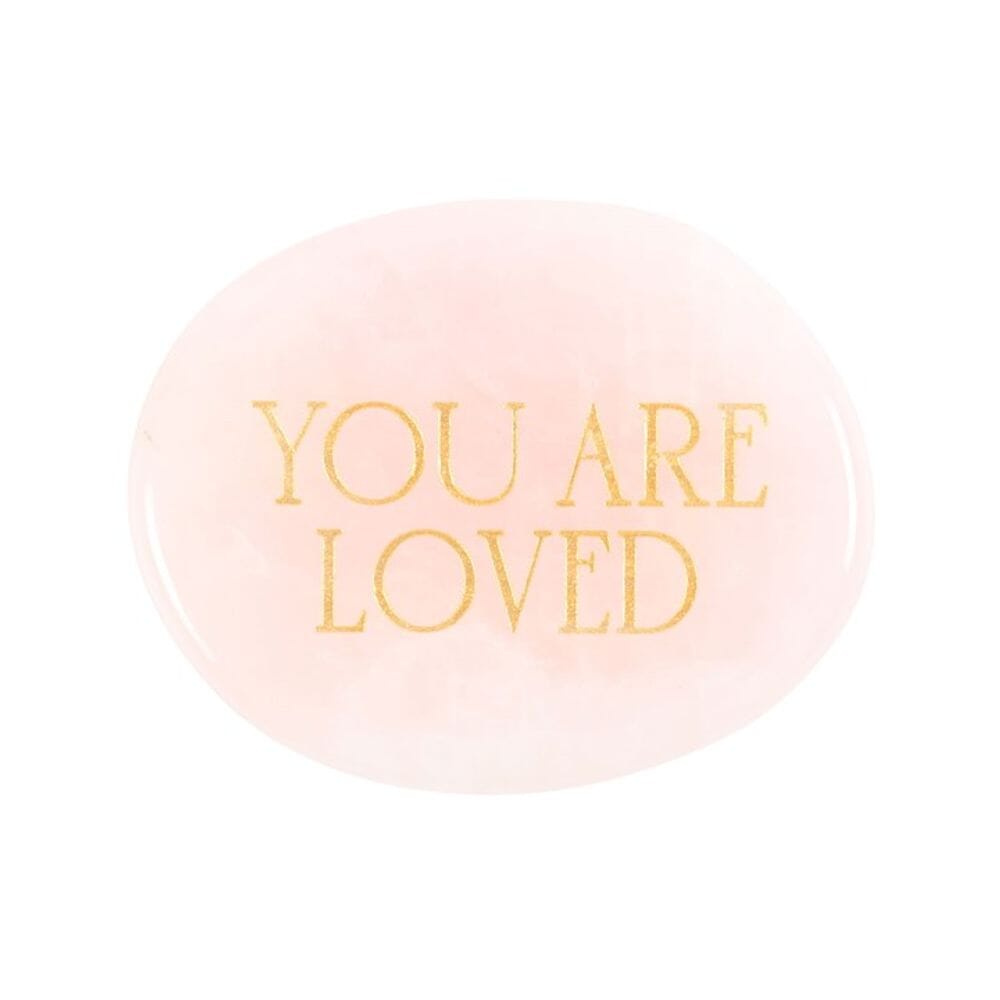 You Are Loved Rose Quartz Crystal Palm Stone Crystals Secret Halo 