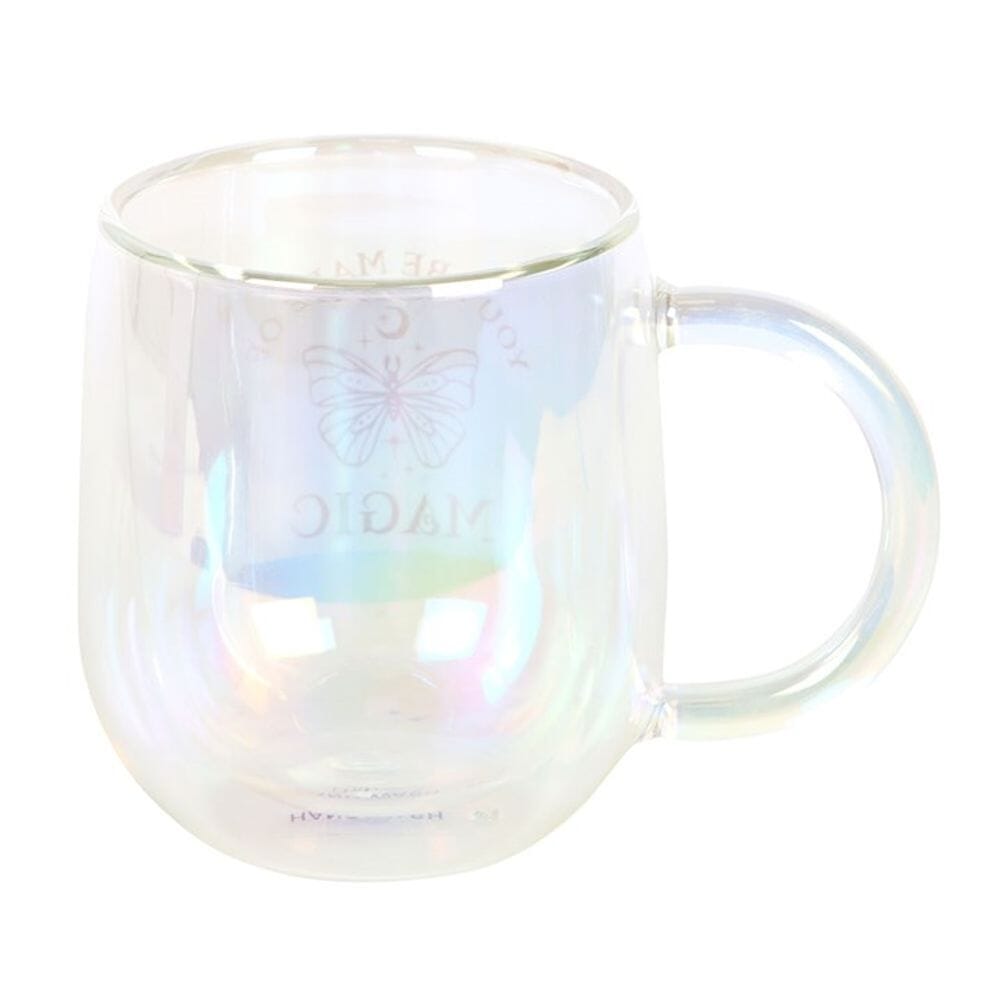 You Are Made of Magic Iridescent Double Walled Glass Mug Mugs Secret Halo 