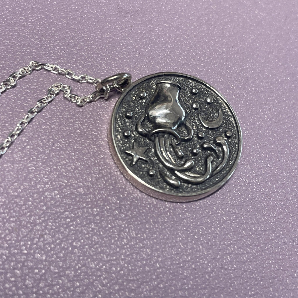 Zodiac Coin Necklace - Aquarius Necklaces & Pendants Secret Halo 