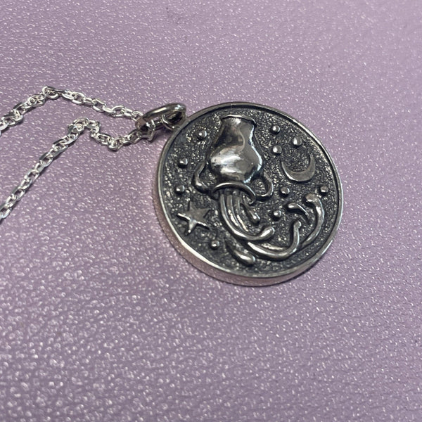 Zodiac Coin Necklace - Aquarius Necklaces & Pendants Secret Halo 