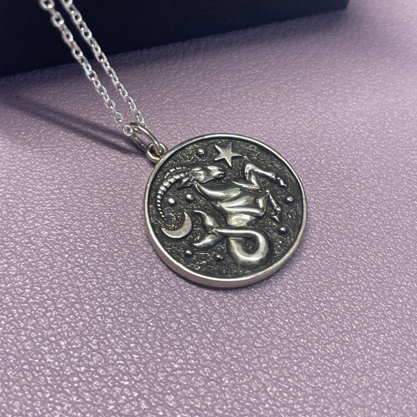 Zodiac Coin Necklace - Capricorn Necklaces & Pendants Secret Halo 