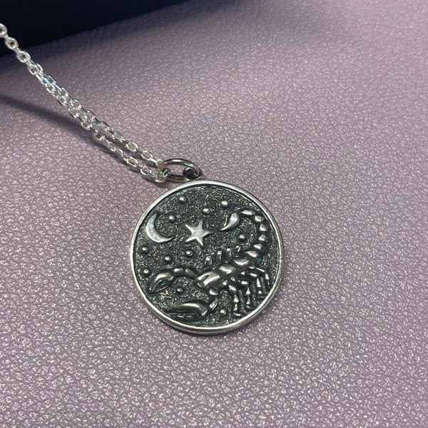 Zodiac Coin Necklace - Scorpio Necklaces & Pendants Secret Halo 