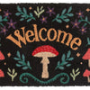 Black Mushroom Welcome Doormat Decor Secret Halo 