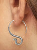 Cobra Hoop Earrings - Silver Earrings Secret Halo 