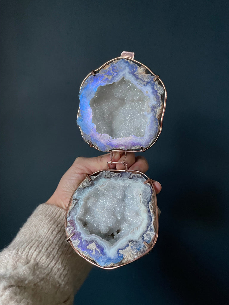 Crystal Geode Ring Box - Theia Geode Ring Boxes Secret Halo 