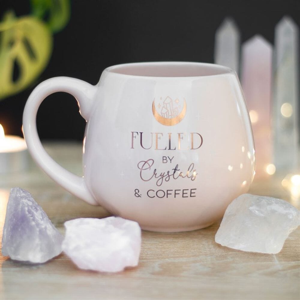 Crystals and Coffee Rounded Mug Mugs N/A 