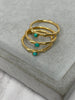 Gemstone Ring Stacking Set Rings Secret Halo 