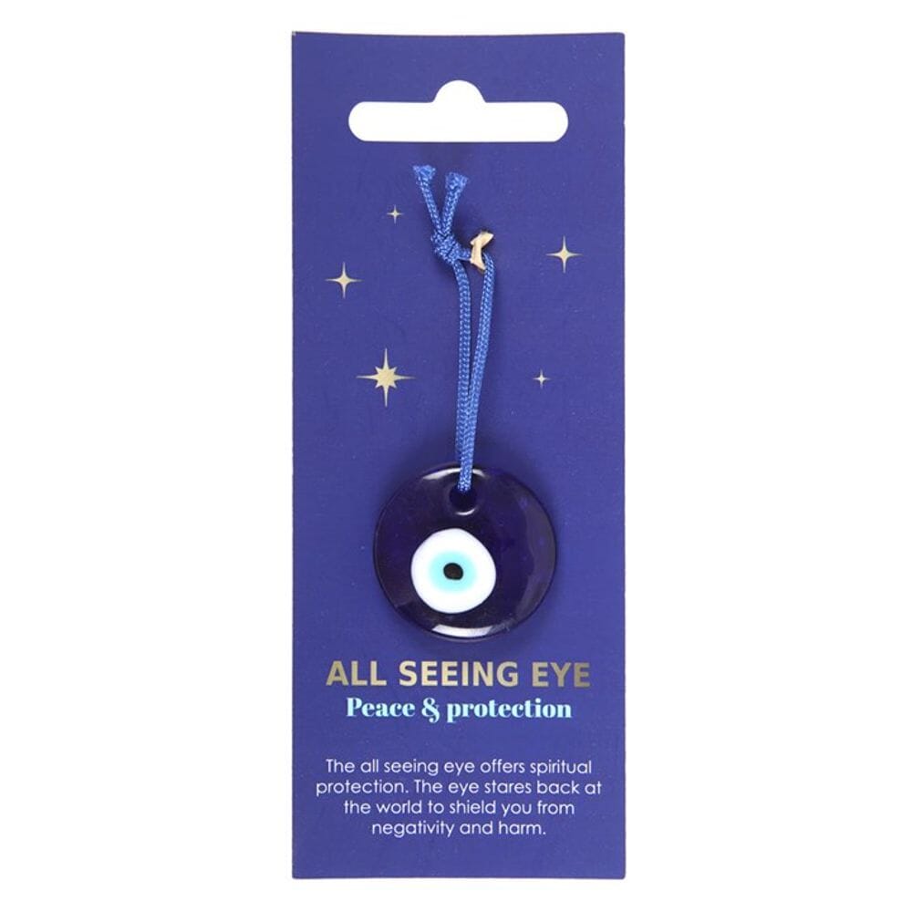 Glass All Seeing Eye Protection Charm Crystals Secret Halo 
